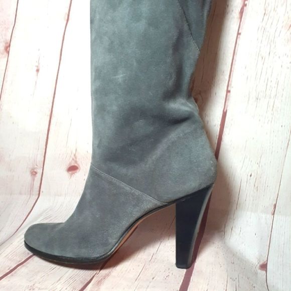 Michael Kors Gray Suede Slouchy Boots Sz. 10M - Picture 4 of 9